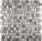 Mobile Preview: Glasmosaik Mosaikfliese unregelmäßiger Vintage grau beige Fliesenspiegel - 85-0212