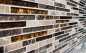 Preview: Mosaik Verbund Glasmosaik Marmor mix beige braun Mix Transluzent Stein Verbundoptik glänzend
