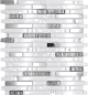 Preview: Mosaik Verbundoptik Mix Transluzent Edelstahl mix weiss glaenzend - 10 Mosaikblaetter