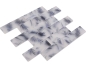 Preview: Mosaique Rectangle Mosaique de verre Hazyleaf blue frosted Transluzent Aspect floral bleu mat