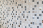 Preview: Mosaikfliesen Glasmosaik Naturstein hellgrau silber cream Quadrat Crystal