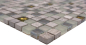 Preview: Mosaico di vetro pietra naturale grigio chiaro lucido oro crema texture 92-HQ12 - Kopie