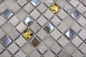 Preview: Mosaique de verre Pierre naturelle gris clair brillant gold cream structure 92-HQ12