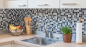 Preview: Pietra naturale mosaico rustico piastrelle di vetro mosaico grigio nero argento antracite bianco piastrelle backsplash cucina parete WC - 83-HQ24 - Kopie