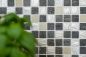 Preview: Mosaico retro look mix resina translucida mix gris negro mate - 10 hojas de mosaico