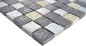 Mobile Preview: Kunststein Rustikal Mosaikfliese Resin grau schwarz anthrazit silber creme beige glitzer Fliesenspiegel Wand Küche Bad - 83-0226