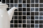 Preview: Piastrelle di pietra naturale mosaico rustico vetro mosaico marmo vetro smerigliato grigio scuro nero antracite piastrelle backsplash bagno cucina -83-HQ29 - Kopie