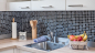 Preview: Piastrelle di pietra naturale mosaico rustico vetro mosaico marmo vetro smerigliato grigio scuro nero antracite piastrelle backsplash bagno cucina -83-HQ29 - Kopie