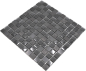 Preview: Piastrelle di pietra naturale mosaico rustico vetro mosaico marmo vetro smerigliato grigio scuro nero antracite piastrelle backsplash bagno cucina -83-HQ29 - Kopie