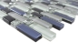 Preview: Mosaik Verbundoptik Transluzent Crystal mix weiss grau schwarz glaenzend - 10 Mosaikblaetter