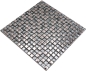 Preview: Mosaik Fliese Glasmosaik Silber Klar Fliesenspiegel Wand Küche Badfliese - 92-0218