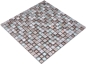 Preview: Mosaique de verre Pierre naturelle Resine Acier inoxydable Ornement rustique argent cream gris - 92-680