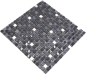 Preview: Mosaikfliese Glasmosaik Naturstein Edelstahl schwarz grafit anthrazit matt glanz