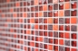 Preview: Mosaique Carre Mosaique de verre Resin mix rouge Mix translucide brillant