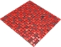 Preview: Mosaique Carre Mosaique de verre Resin mix rouge Mix translucide brillant
