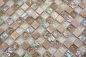 Preview: Mosaique Carre Mosaique de verre Pierre mix brun clair beige Mix translucide brillant
