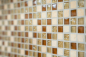 Preview: Mosaico cuadrado de vidrio mosaico de piedra mezcla beige mezcla translucido brillante