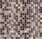 Preview: Mosaique Carre Mosaique de verre Pierre mix brun Mix translucide brillant