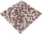 Preview: Mosaique Carre Mosaique de verre Pierre mix brun Mix translucide brillant