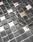 Preview: Mosaique de verre Bordures Anthracite argente bleu - 88-0322