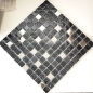Preview: Mosaique de verre Bordures Anthracite argente bleu - 88-0322