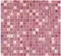 Preview: Mosaique Carre Mosaique de verre Pierre mix rose Mix translucide brillant