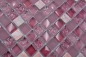 Preview: Mosaique Carre Mosaique de verre Pierre mix rose Mix translucide brillant