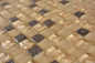Preview: Mosaique Carre Mosaique de verre Resin mix beige mat Mix Translucide Aspect ornemental brillant