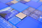 Preview: Mosaique de verre Carreau argente blanc bleu ciel bleu signal - 88-0417