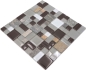 Preview: Mosaic combination glass mosaic stone mix gray brown mix translucent combination look matt