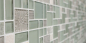 Preview: Mosaico combinacion vidrio mosaico piedra mezcla transparente gris mate mezcla translucido combinacion look