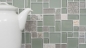 Preview: Mosaico combinacion vidrio mosaico piedra mezcla transparente gris mate mezcla translucido combinacion look