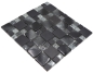 Preview: Mosaico combinacion vidrio mosaico piedra mezcla negro borde roto mezcla translucido combinacion aspecto mate