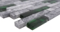 Preview: Mosaico compuesto de vidrio mosaico de piedra mezcla gris con verde mezcla translucida albanileria mirada brillante