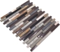 Preview: Mosaico compuesto de vidrio mosaico de piedra mezcla translucida albanileria mirada beige marron gris negro brillante