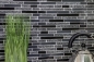 Preview: Mosaik Verbund Glasmosaik Stein mix grau schwarz Mix Transluzent Mauerverbandoptik glänzend