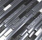 Preview: Mosaikfliesen Materialmix-Mosaik Stäbchen Riemchen Edelstahl Artificial Schwarz anthrazit Grafit