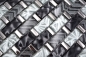Preview: Glasmosaik Mosaikfliese grau schwarz silber glänzend Wand Küche Bad Dusche - 83-MW10