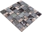 Preview: Mosaique combinaison mosaique de verre Resin mix argent avec Ornament Mix translucide aspect ornemental brillant