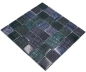Preview: Mosaique Carre Mosaique de verre Petrified Forest green petrol Translucide aspect floral mix vertn brillant