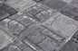 Preview: Mosaique Carre Mosaique de verre Petrified Forest black translucide aspect floral noir brillant