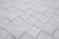 Preview: Mosaico rectangulo vidrio mosaico piedra mezcla blanco translucido trenzado aspecto mate