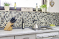 Preview: Mosaico rectangulo mosaico de vidrio mezcla de piedra mezcla rustica translucido aspecto trenzado blanco gris oxido mate