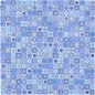 Preview: Glasmosaik Mosaikfliese Retro Ornament Biscuit Blau Fliesenspiegel Wand - 78-RB33