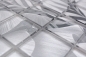 Preview: Mosaique carree Mosaique de verre Rain Forest grey translucide aspect floral gris brillant