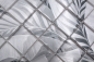 Preview: Mosaique carree Mosaique de verre Rain Forest grey translucide aspect floral gris brillant