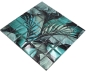 Preview: Mosaique Carre Mosaique de verre Rain Forest mix green black translucide aspect floral vertn noir brillant