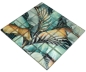 Preview: Mosaique Carre Mosaique de verre Rain Forest mix green brown translucide aspect floral vertn brun brillant
