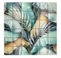 Preview: Mosaique Carre Mosaique de verre Rain Forest mix green brown translucide aspect floral vertn brun brillant