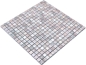 Preview: Mosaik Quadrat Glasmosaik Retro wood brown light Transluzent Holzoptik hellbraun matt